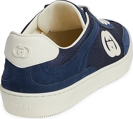 Men's G74 Logo Suede Low-Top Sneakers - Off White - Size 8 - Image 7