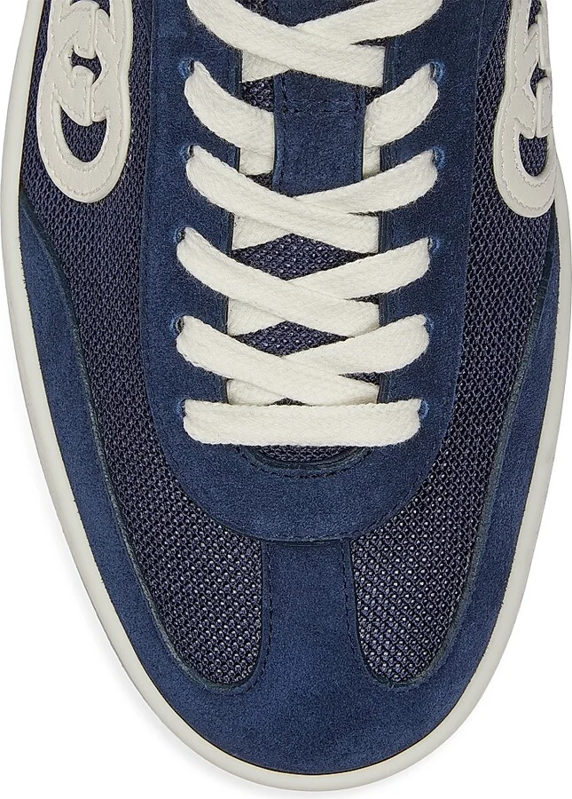 Men's G74 Logo Suede Low-Top Sneakers - Off White - Size 8 - Image 8