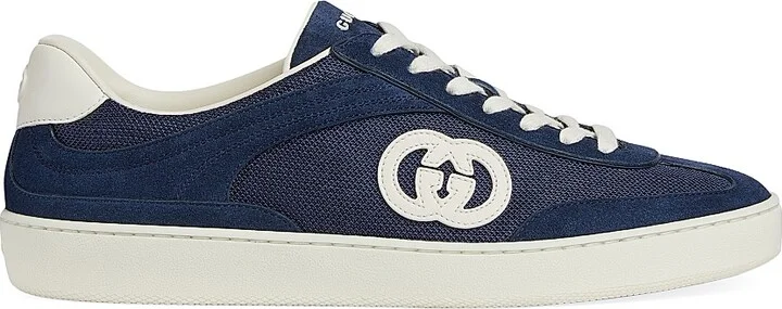 Men's G74 Logo Suede Low-Top Sneakers - Off White - Size 8 - Image 10