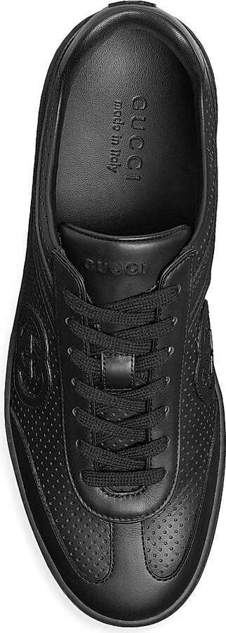 Men's G74 Retro Leather Sneakers - Black - Size 11 - Image 4