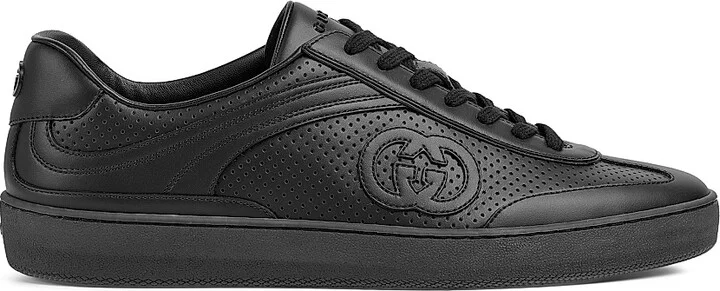 Men's G74 Retro Leather Sneakers - Black - Size 11