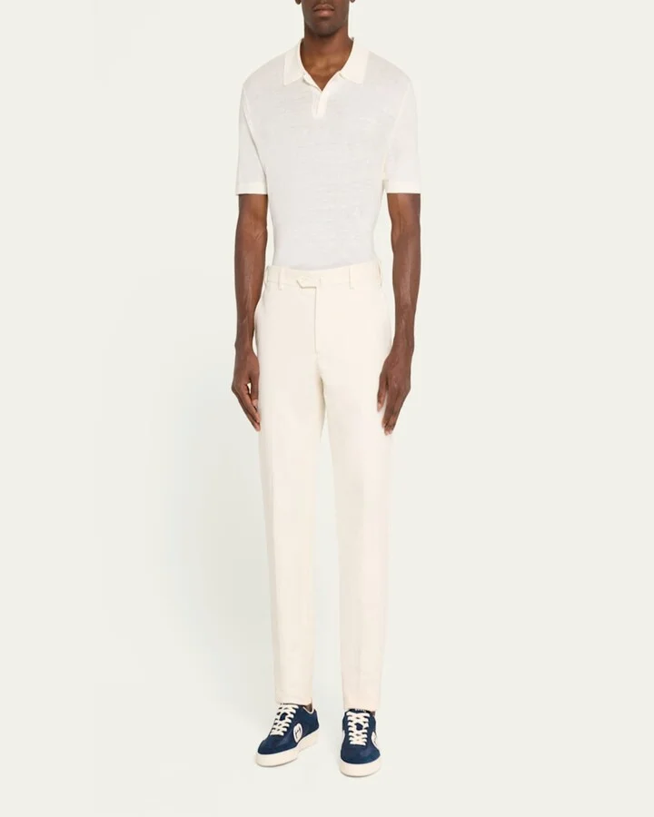 Men's G75 Canvas and Suede T-Toe Low-Top Sneakers - Image 4