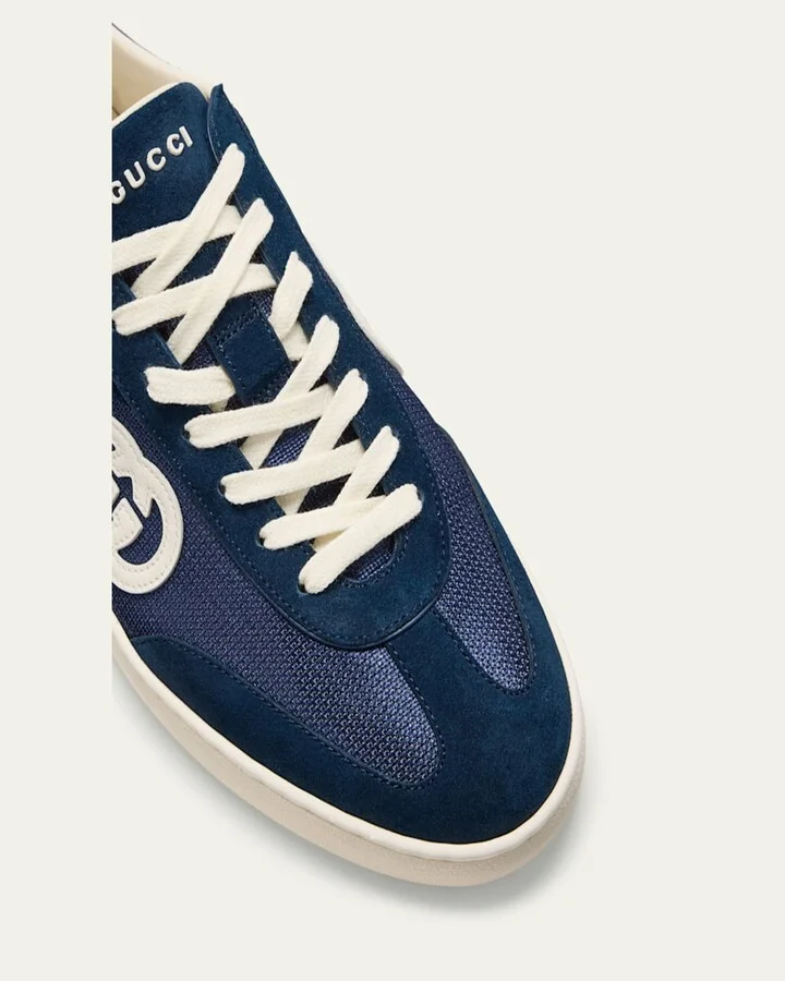 Men's G75 Canvas and Suede T-Toe Low-Top Sneakers - Image 5