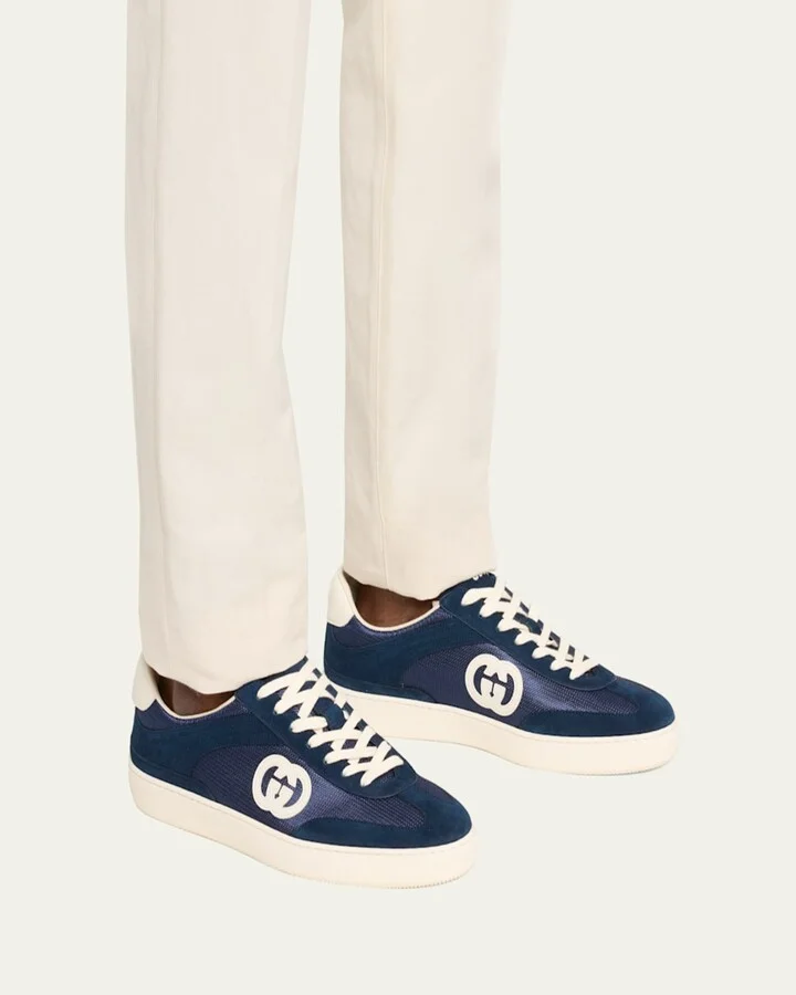 Men's G75 Canvas and Suede T-Toe Low-Top Sneakers - Image 7