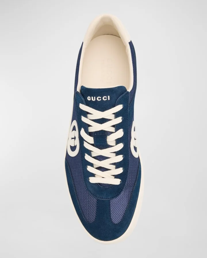 Men's G75 Canvas and Suede T-Toe Low-Top Sneakers - Image 5