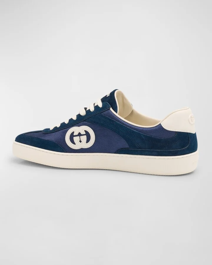 Men's G75 Canvas and Suede T-Toe Low-Top Sneakers - Image 7
