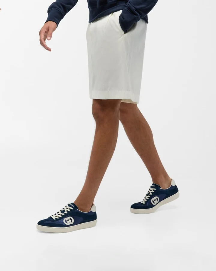 Men's G75 Canvas and Suede T-Toe Low-Top Sneakers - Image 9
