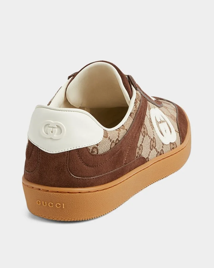 Men's G75 Suede and GG Supreme Retro Low-Top Sneakers - Image 3