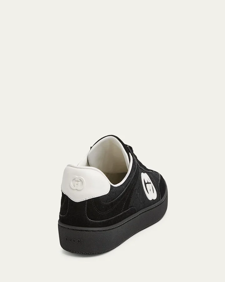 Men's G75 Suede and Guccissima Nylon T-Toe Sneakers - Image 8