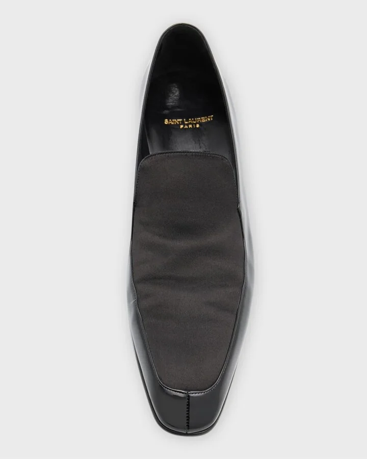 Men's Gabriel Patent Leather and Satin Loafers - Image 2