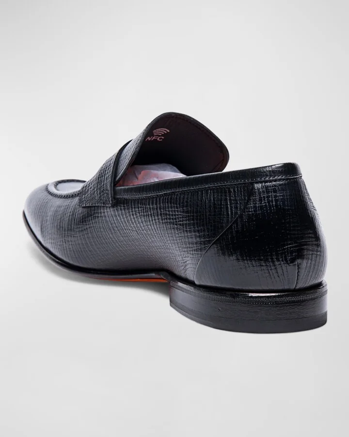 Men's Gannon Leather Penny Loafers - Image 7