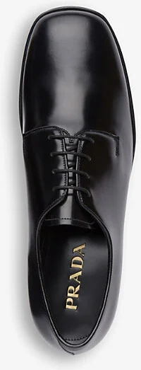 Mens Garnet Brushed Laced Leather Derby Shoes Eur 42.5 / 8.5 Uk Men - Image 3