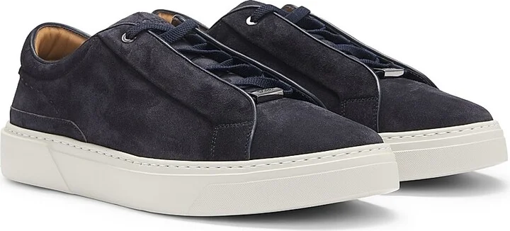 Men's Gary Low-Top Trainer Sneakers in Suede - Blue - Size 6 - Image 2