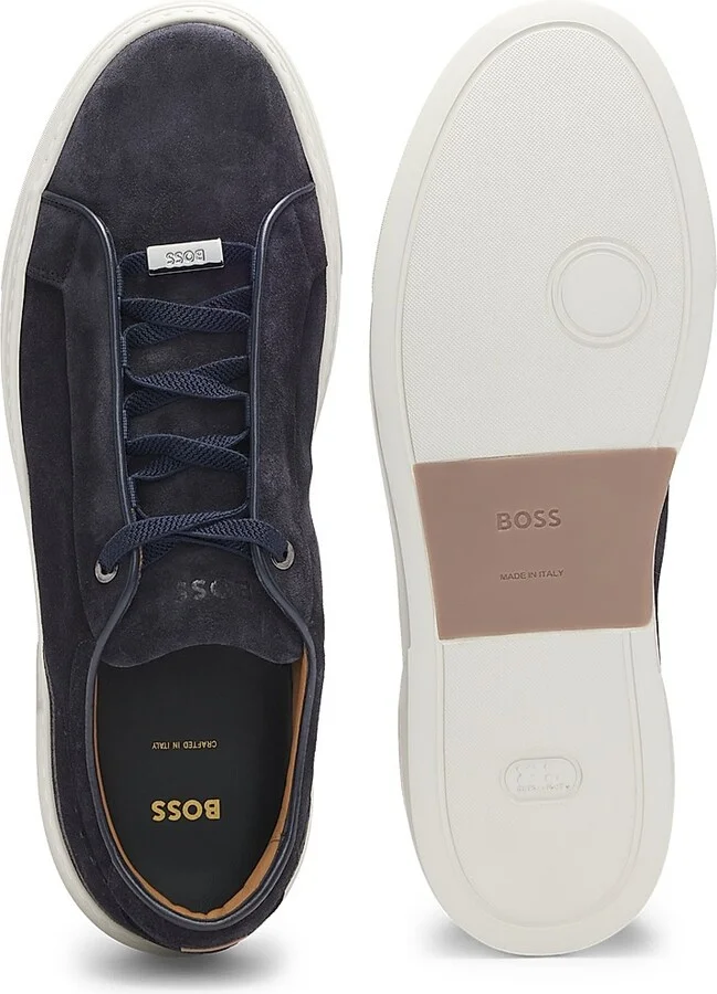 Men's Gary Low-Top Trainer Sneakers in Suede - Blue - Size 6 - Image 4