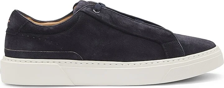 Men's Gary Low-Top Trainer Sneakers in Suede - Blue - Size 6