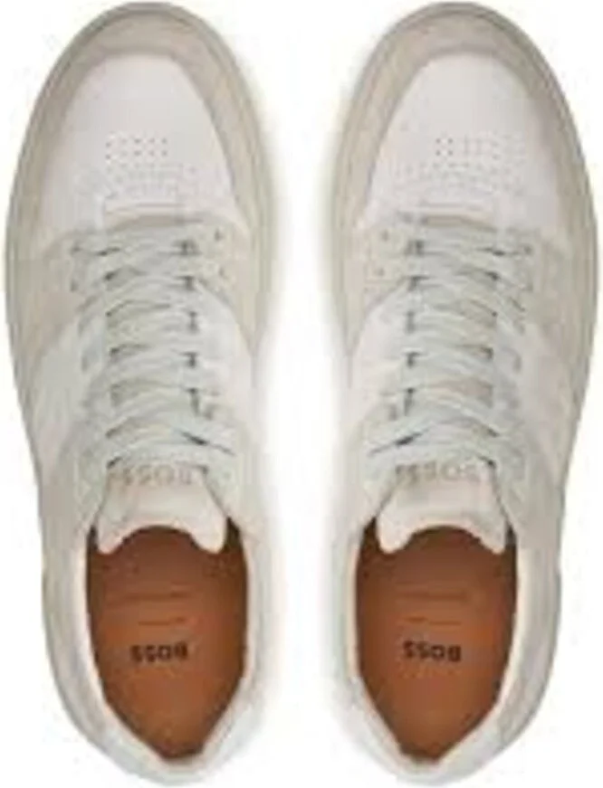 Men's Gary Suede Leather Tennis Sneakers, Open White