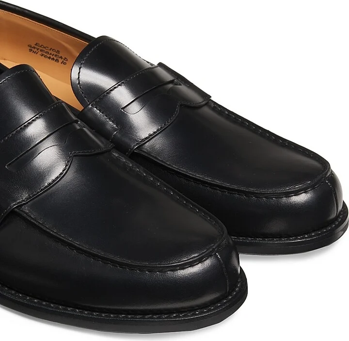 Men's Gateshead Leather Loafers - Black - Size 8 - Image 2