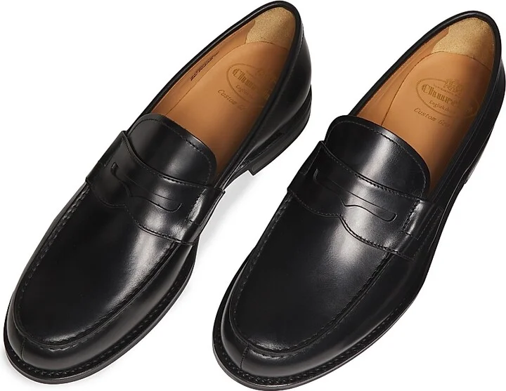 Men's Gateshead Leather Loafers - Black - Size 8 - Image 4