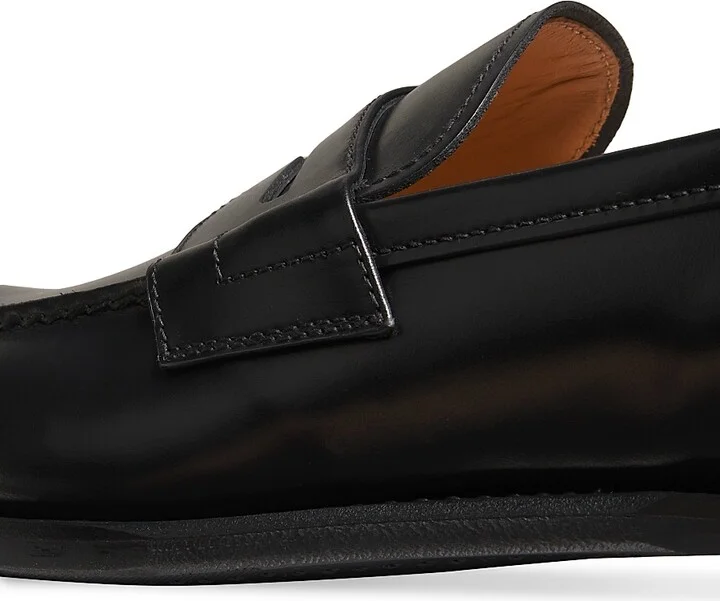 Men's Gateshead Leather Loafers - Black - Size 8 - Image 6