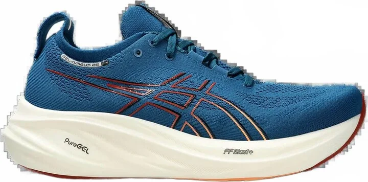 Mens Gel Nimbus 26 Shoes In Rich Navy/faded Orange
