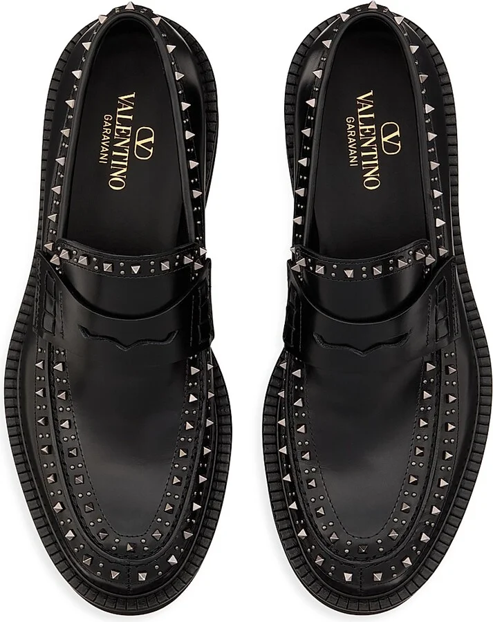 Men's Gentleglam Calfskin Loafers - Black - Size 8 - Image 4