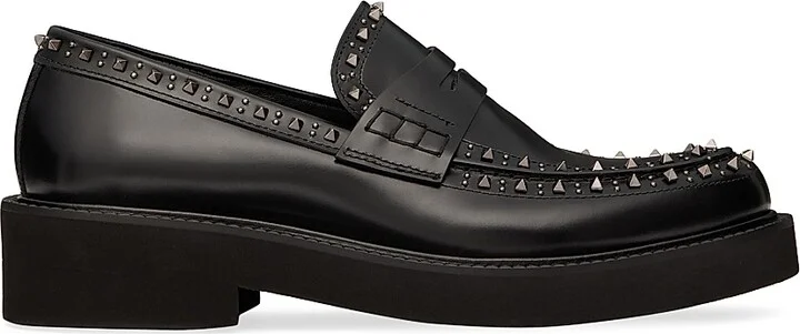 Men's Gentleglam Calfskin Loafers - Black - Size 8