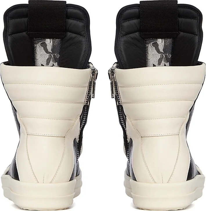 Men's Geobasket Leather High-Top Sneakers - Black Milk - Size 8 - Image 3