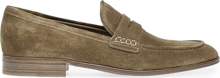 Men's George Suede Penny Loafers - Camel - Size 7