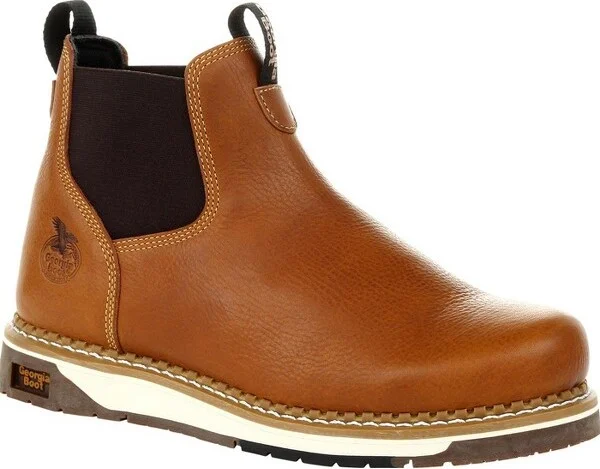 Men's Georgia Boot AMP LT Wedge Chelsea Work Boot Size