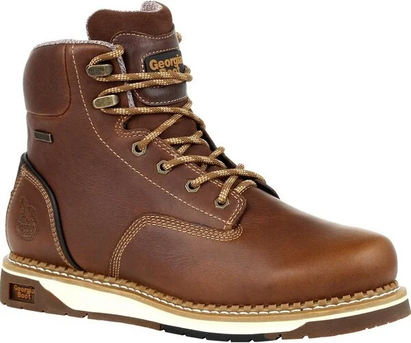 Men's Georgia Boot AMP LT Wedge Waterproof Work Boot Size 8(Wide)