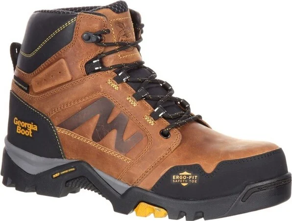 Men's Georgia Boot Amplitude Composite Toe Waterproof Work Boot Size