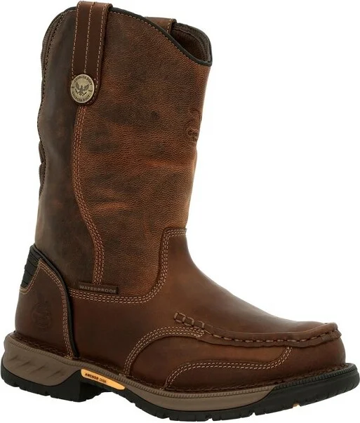 Men's Georgia Boot Athens 360 Waterproof Pull-On Work Boot Size