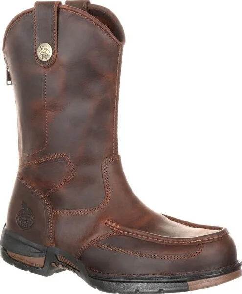 Men's Georgia Boot Athens Pull-On Work Boot Size 14(Wide)