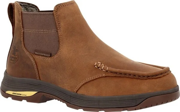 Men's Georgia Boot Athens SuperLyte Waterproof Work Chelsea Boot Size 8.5(Wide)
