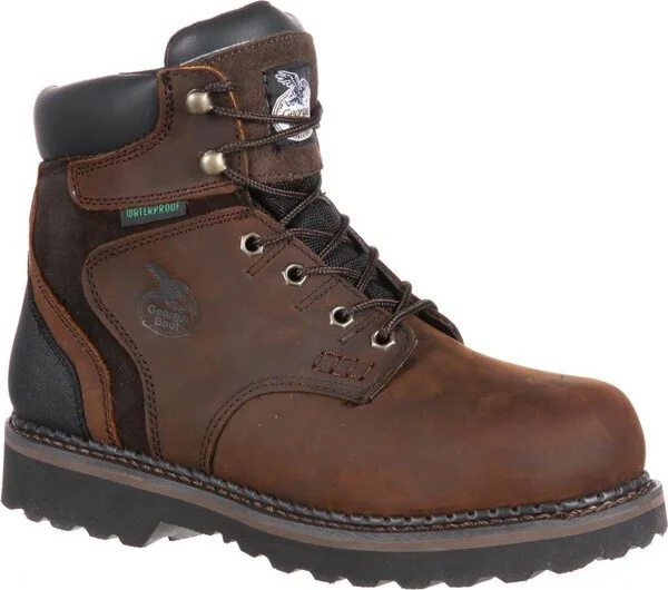 Men's Georgia Boot Brookville Steel Toe Waterproof Work Boot Size 10.5(Wide)