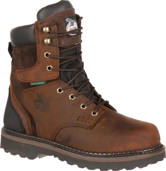 Men's Georgia Boot Brookville Waterproof Work Boot Size 9(Wide)