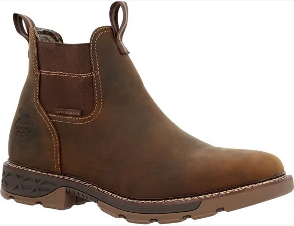 Men's Georgia Boot Carbo-Tec FLX Waterproof Chelsea Work Boot Size 14(Wide)