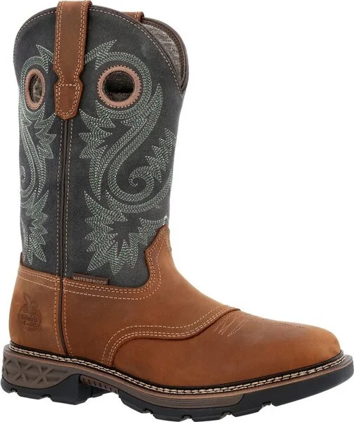 Men's Georgia Boot Carbo-Tec FLX Waterproof Pull-on Work Boot Size