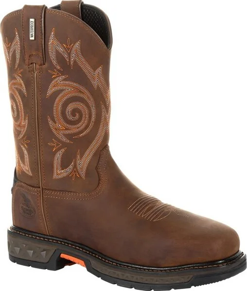 Men's Georgia Boot Carbo-Tec LT Steel Toe Waterproof Pull On Work Boot Size