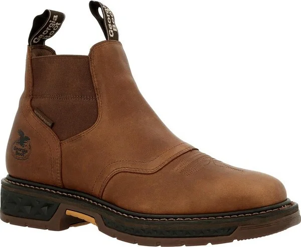 Men's Georgia Boot Carbo-Tec LT Waterproof Chelsea Work Boot Size