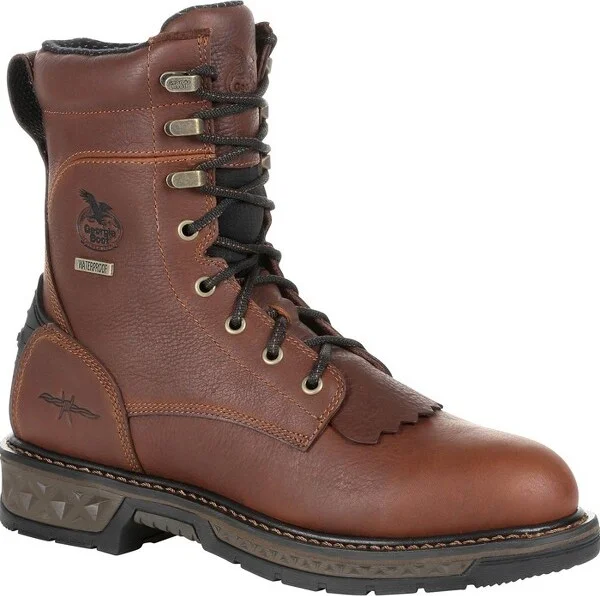 Men's Georgia Boot Carbo-Tec LT Waterproof Lacer Work Boot Size