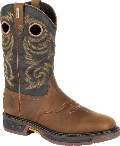 Men's Georgia Boot Carbo-Tec LT Waterproof Pull-on Work Boot Size
