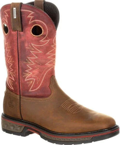 Men's Georgia Boot Carbo-Tec Waterproof Pull-on Boot Size 9(Wide)