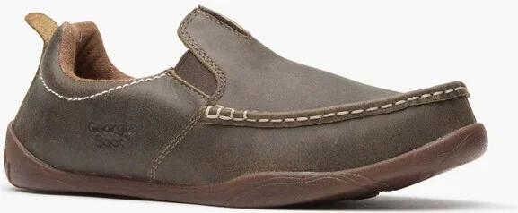 Men's Georgia Boot Cedar Falls Moc-Toe Slip On Size 8(Wide)