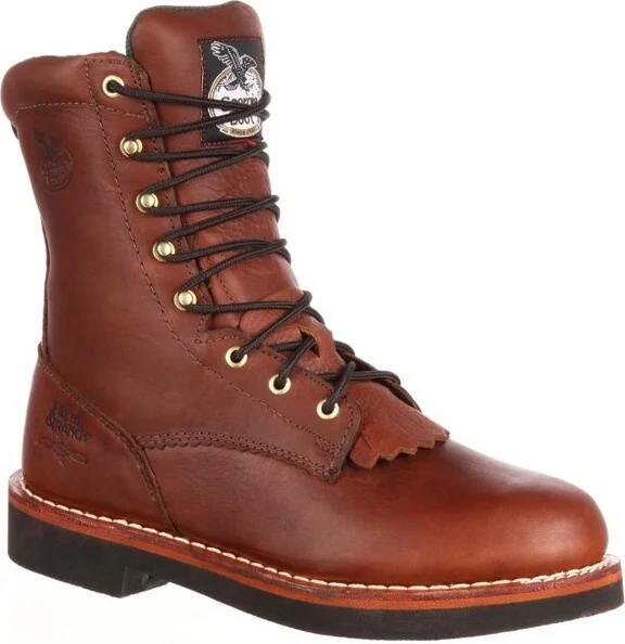 Men's Georgia Boot Farm and Ranch Lacer Work Boot Size