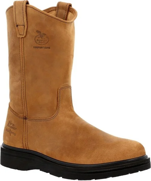 Men's Georgia Boot Farm and Ranch Pull On Work Boot Size 8(Wide)