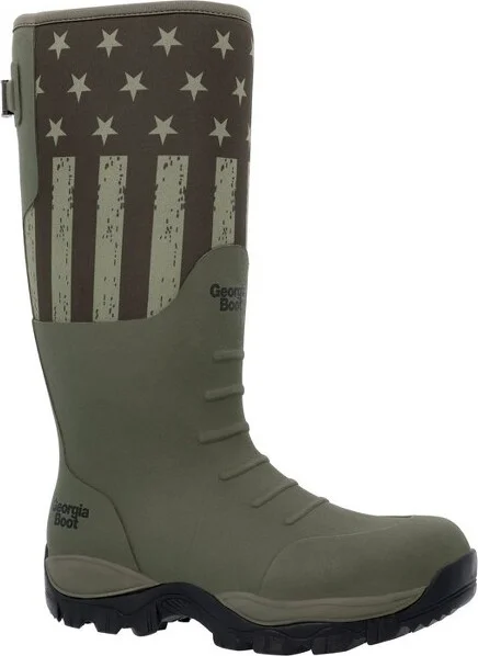 Men's Georgia Boot GBR Rubber Pull-On Work Boot Size