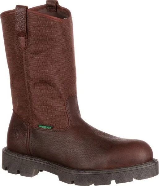 Men's Georgia Boot Homeland Steel Toe Waterproof Wellington Size 8.5(Wide)