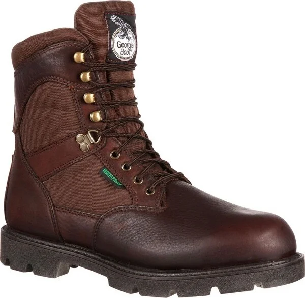 Men's Georgia Boot Homeland Waterproof 600G Insulated Work Boot Size