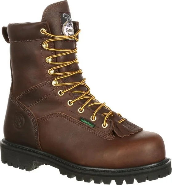 Men's Georgia Boot Lace-to-Toe Steel Toe Waterproof Work Boot Size